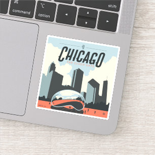 Pegatina Chicago, Illinois Parque del Milenio