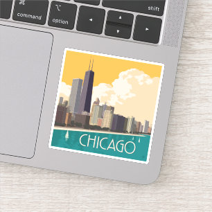 Pegatina Chicago   Modern Skyline