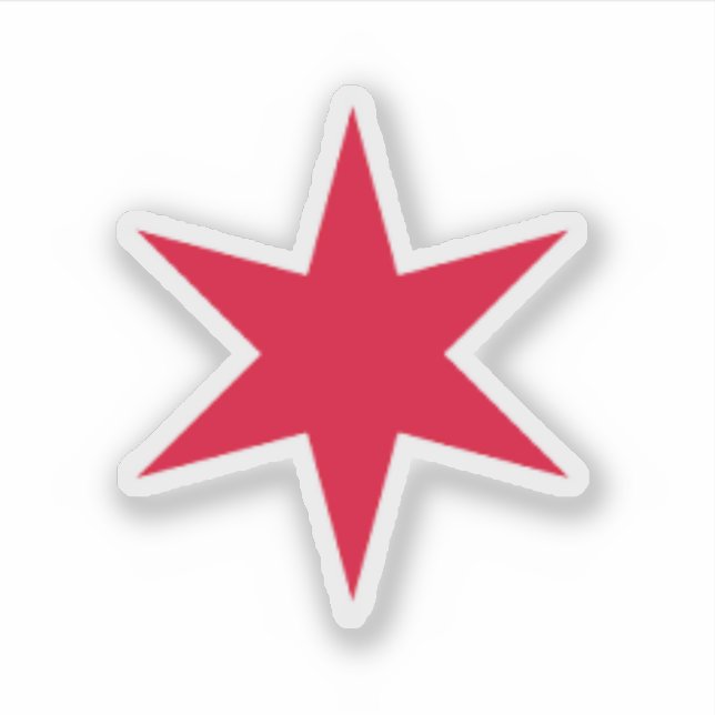 Pegatina Chicago Six Pointed Star (Anverso)