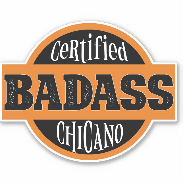 Pegatina Chicano certificado (Anverso)