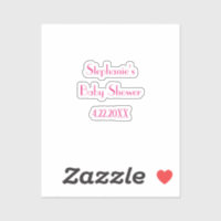 Chicas Baby Shower Pink Custom Name Elegant 2024