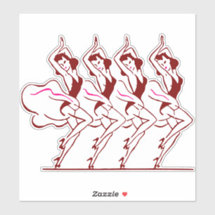 Pegatina Chicas bailarines Thunder_Cove