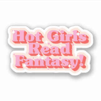 Pegatina Chicas calientes leen fantasía - un Rosa Starry pa