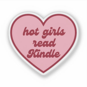 Pegatina Chicas Calientes Leen Kindle Amante Divertido de
