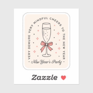 Pegatina Chicas de Año Nuevo fiesta repele estética muchísi