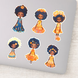 Pegatina Chicas de flores mullidas