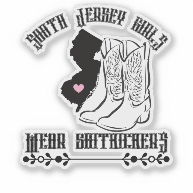 PEGATINA CHICAS DE JERSEY DEL SUR (Anverso)