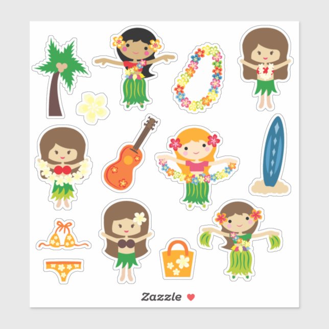 Pegatina Chicas de Kids Hula (Hoja)