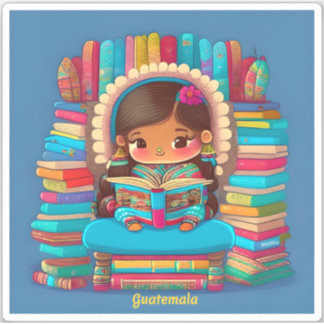 Pegatina Chicas de la Lectura Mundial - Guatemala