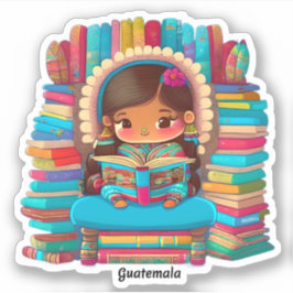 Pegatina Chicas de la Lectura Mundial - Guatemala