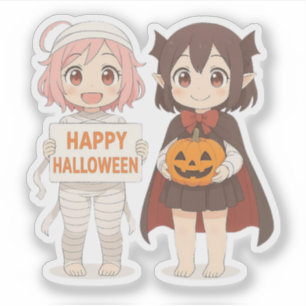 Pegatina Chicas de momia de anime y vampiros