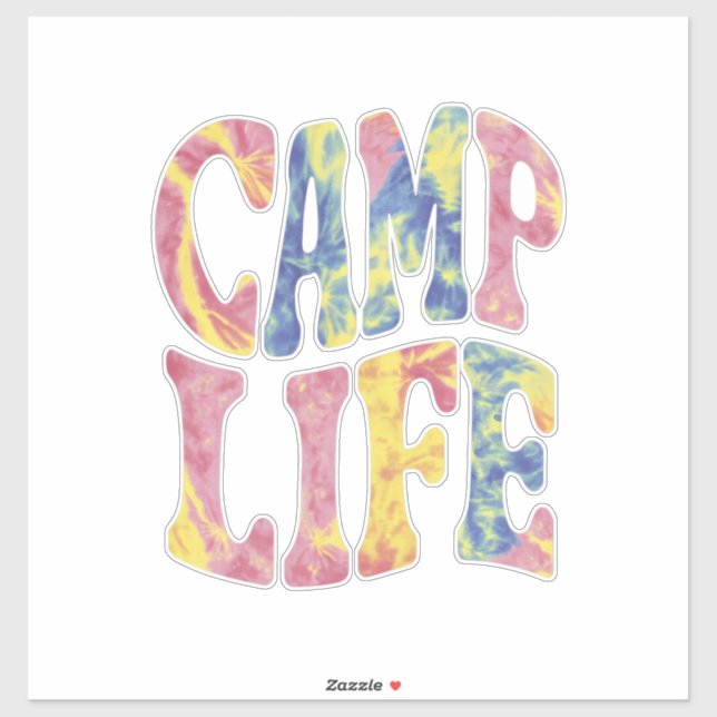 Pegatina Chicas de verano de camping vida de campamento Tie (Hoja)