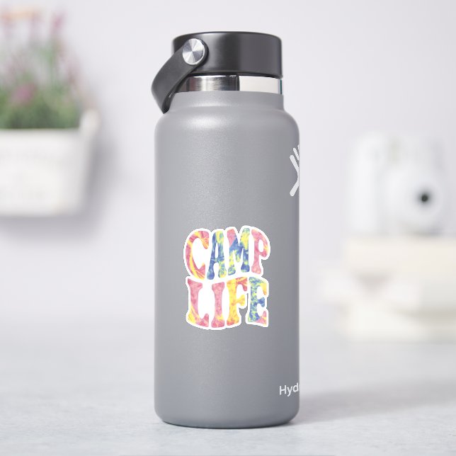 Pegatina Chicas de verano de camping vida de campamento Tie (hidrofrasco)