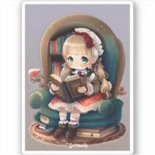 Pegatina Chicas de World Reading - Alemania