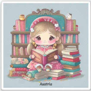 Pegatina Chicas de World Reading - Austria