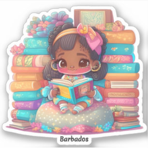 Pegatina Chicas de World Reading - Barbados