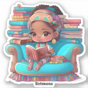 Pegatina Chicas de World Reading - Botswana