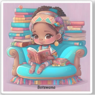 Pegatina Chicas de World Reading - Botswana