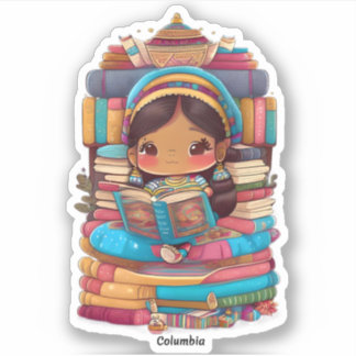 Pegatina Chicas de World Reading - Columbia