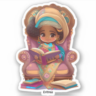 Pegatina Chicas de World Reading - Eritrea