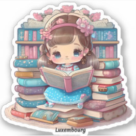 Pegatina Chicas de World Reading - Luxemburgo