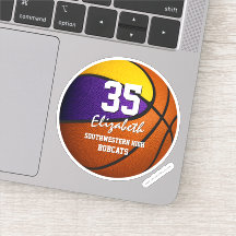 Chicas del equipo de baloncesto de oro morado