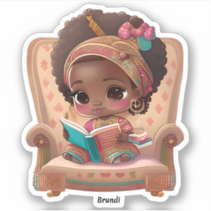 Pegatina Chicas del Mundo Leyendo - Brundi