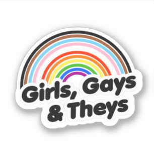 Pegatina Chicas Gays y Ellos