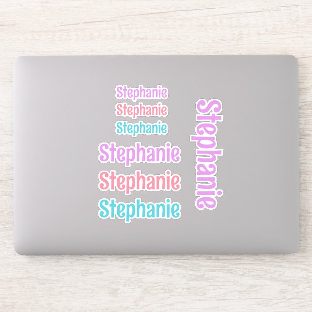 Pegatina Chicas Nombre personalizado Vinyl Decretos Niños p (Ordenador)