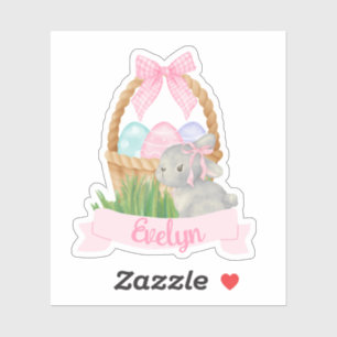 Pegatina Chicas Watercolor Easter Basket