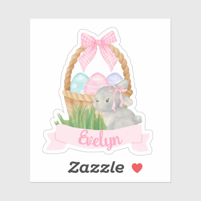 Pegatina Chicas Watercolor Easter Basket (Hoja)