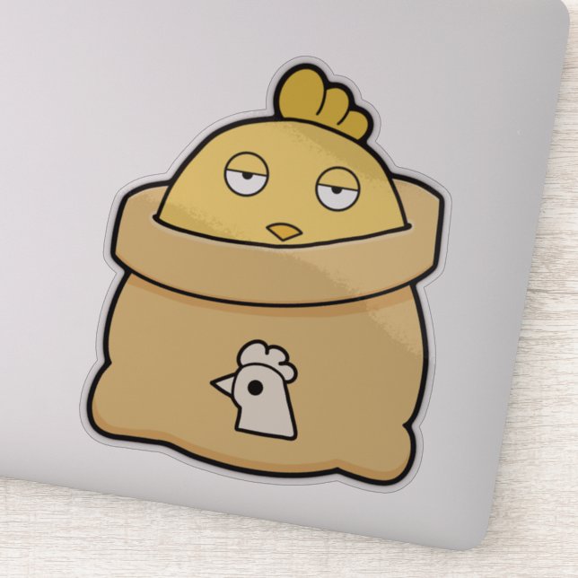 Pegatina Chick toro, bolsa completa (Detalle)