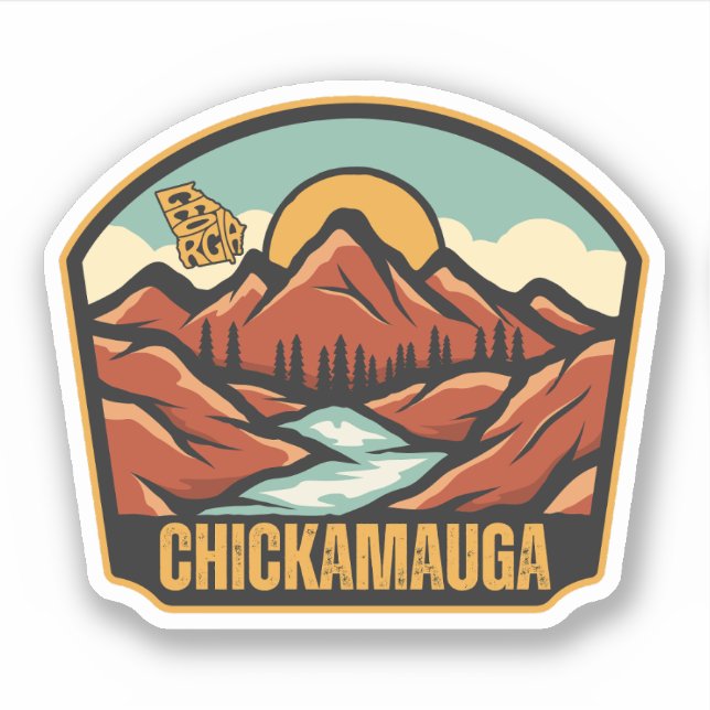 Pegatina Chickamauga, Georgia (Anverso)