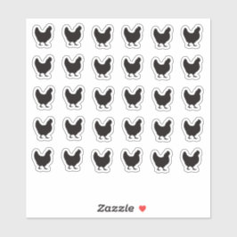 Pegatina Chicken Wedding Place Card Food Meal Menu Choice