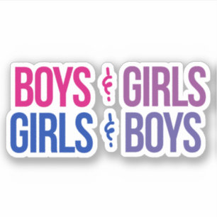 Pegatina Chicos y Chicas Chicas y Chicos