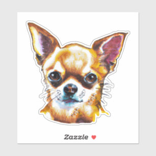 Pegatina Chihuahua acuarela