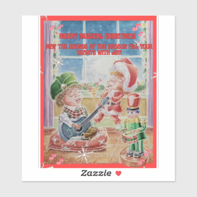 Pegatina Children's Musical Christmas Stickers  (Hoja)