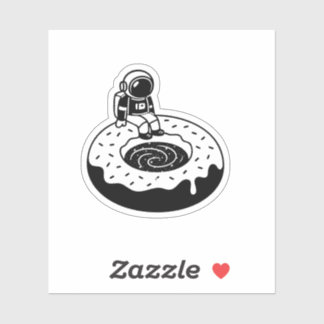 Pegatina Chill Astronaut on Donut Black Hole – Space Doodle