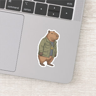 Pegatina Chill Capybara Signo de Paz Swagger