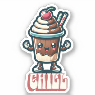 Pegatina Chill Chocolate Milkshake Pun