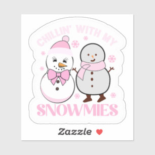 Pegatina Chillin’ con mi invierno de las nevadas