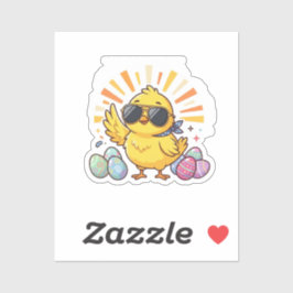 Pegatina Chillin With My Peeps Cool Easter Chick Sticker