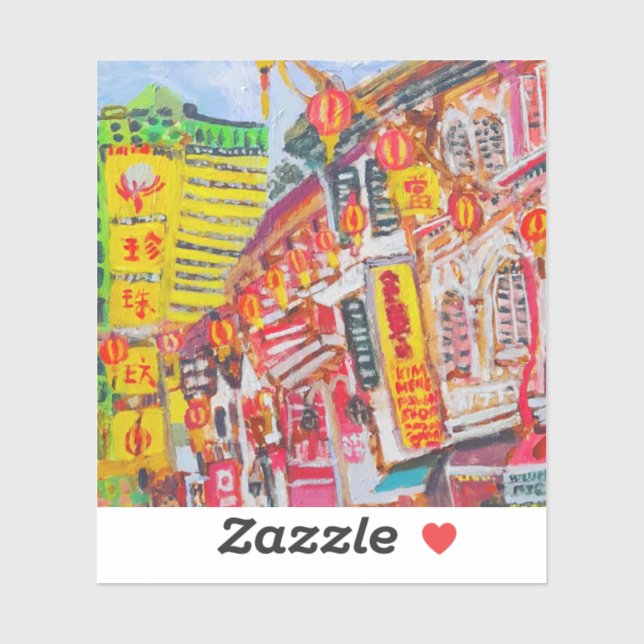 Pegatina Chinatown Singapore (Hoja)