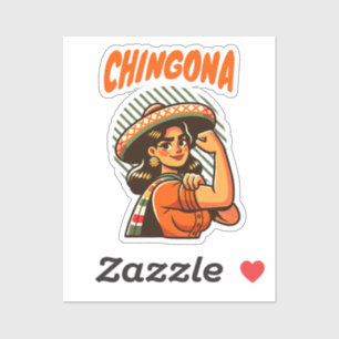 Pegatina Chingona Latina Mujer Hispana