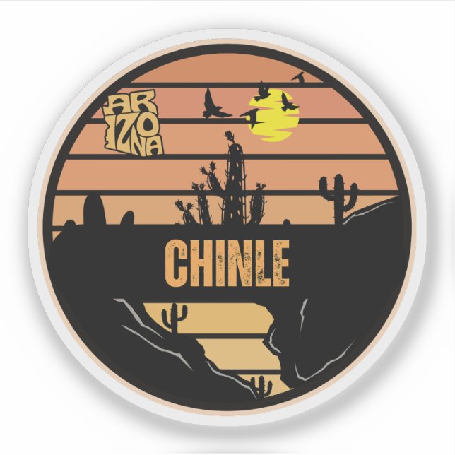 Pegatina Chinle, Arizona (Anverso)