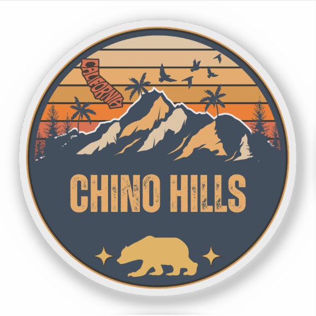 Pegatina Chino Hills, California (Anverso)