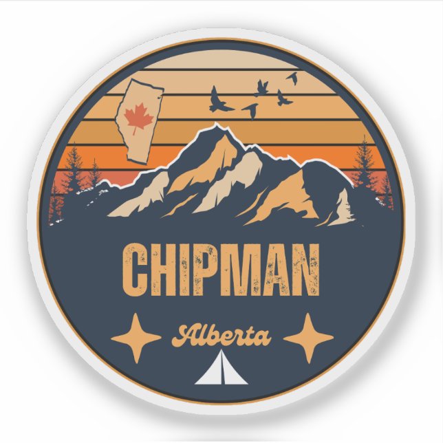 Pegatina Chipman, Alberta (Anverso)