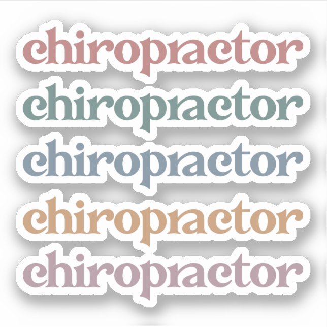 Pegatina Chiropractor Chiropractico Retro Regalos De Escuad (Anverso)