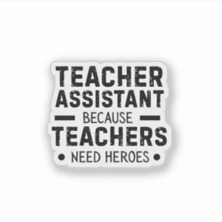 Pegatina chiste de asistente de profesores divertidos