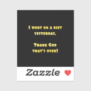 Pegatina Chiste de dieta divertida